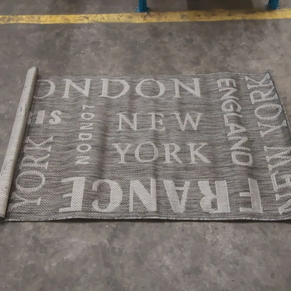 BRAND NEW PACO HOME COUNTRY AREA RUG - GREY // SIZE: 80 X 150cm