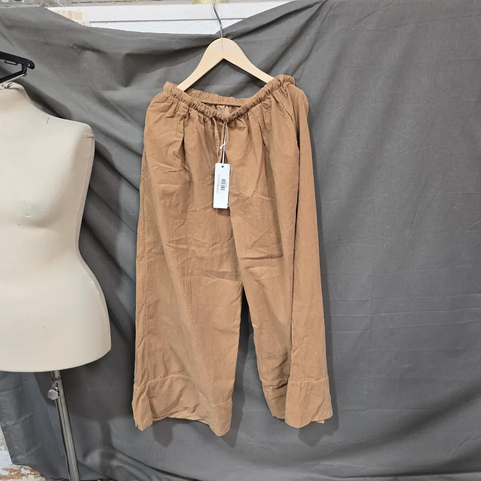 DIVERSE ANABEL WIDE LEG CORD TROUSERS – CAMEL-SIZE UNSPECIFIED 