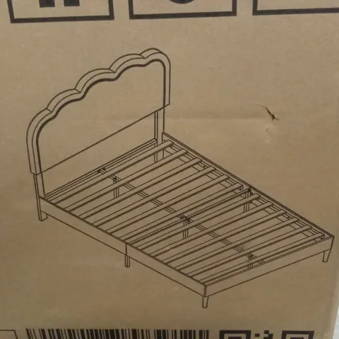 BOXED BED FRAME - BEIGE (1 BOX)