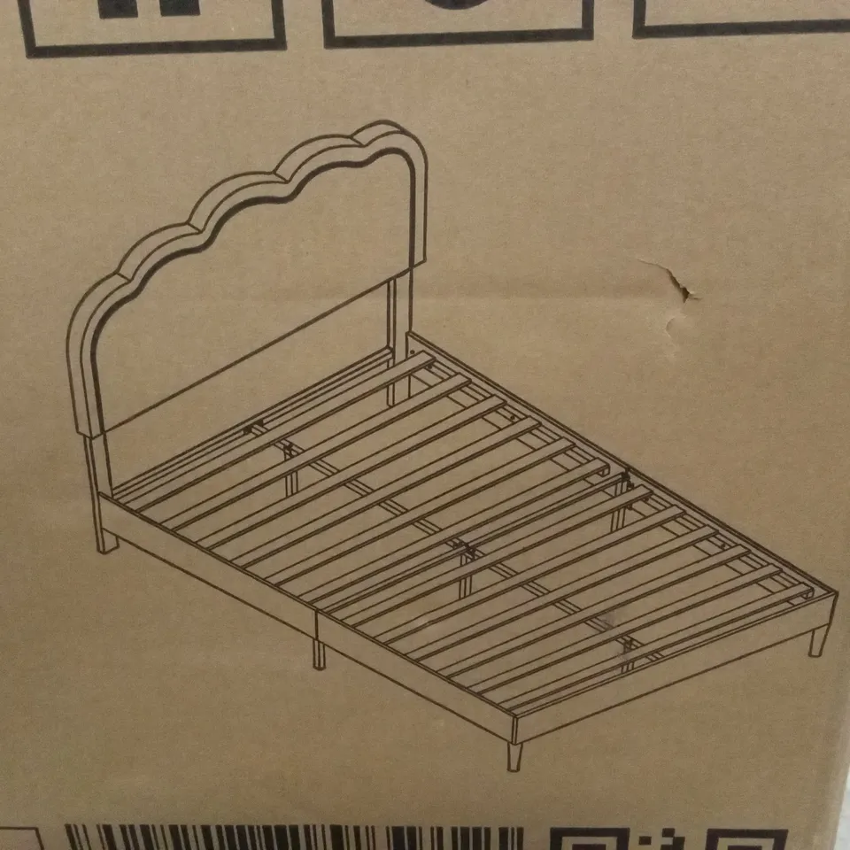 BOXED BED FRAME - BEIGE (1 BOX)