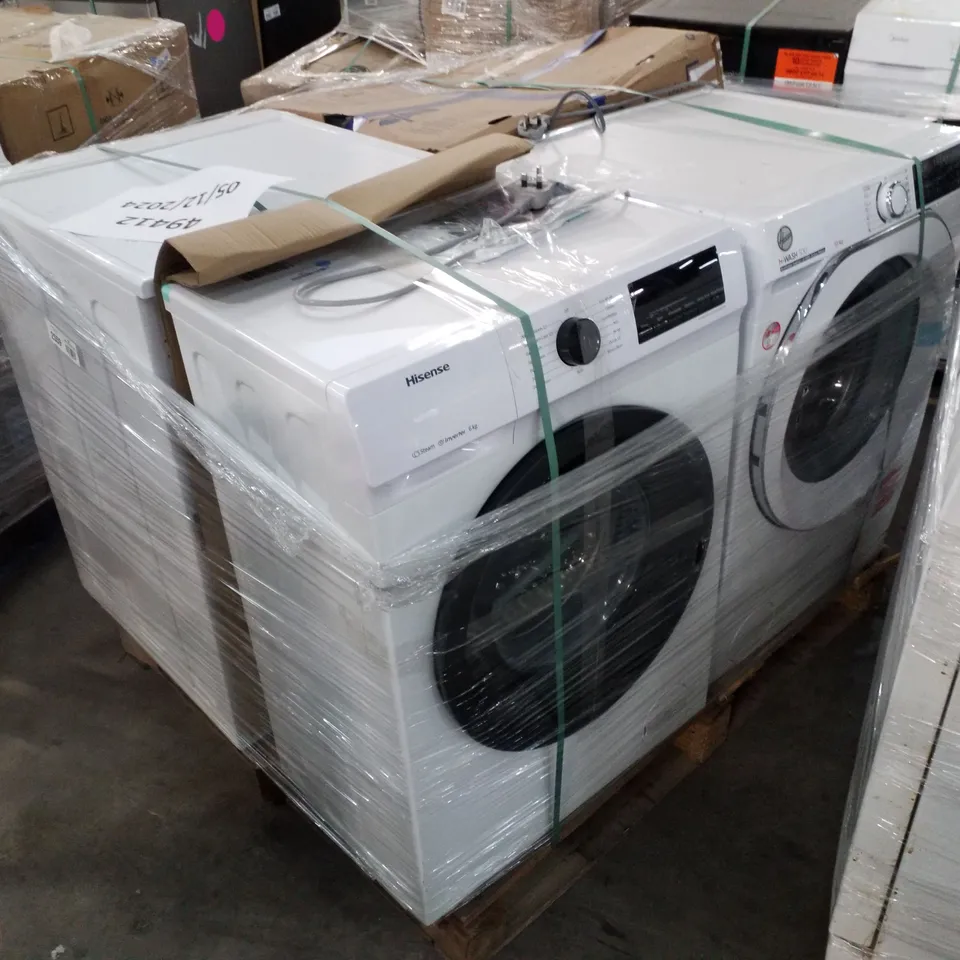 PALLET OF APPROXIMATELY 4 UNPROCESSED RAW RETURN WHITE GOODS TO INCLUDE;