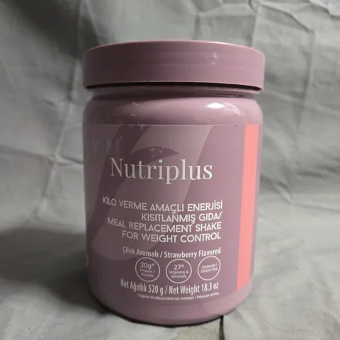 NUTRIPLUS MEAL REPLACEMENT SHAKE – STRAWBERRY FLAVOUR, 520 G
