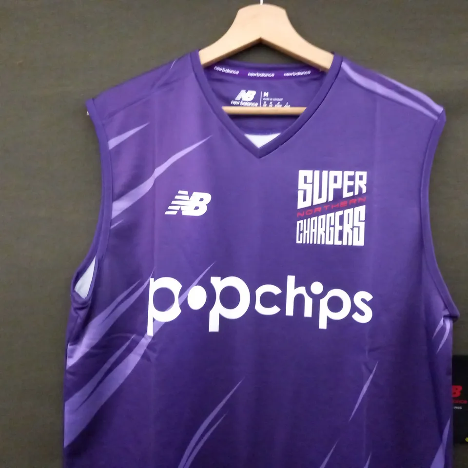 NEW BALANCE SUPER NORTHERN CHARGERS CRICKET VEST IN PURPLE - MEDIUM
