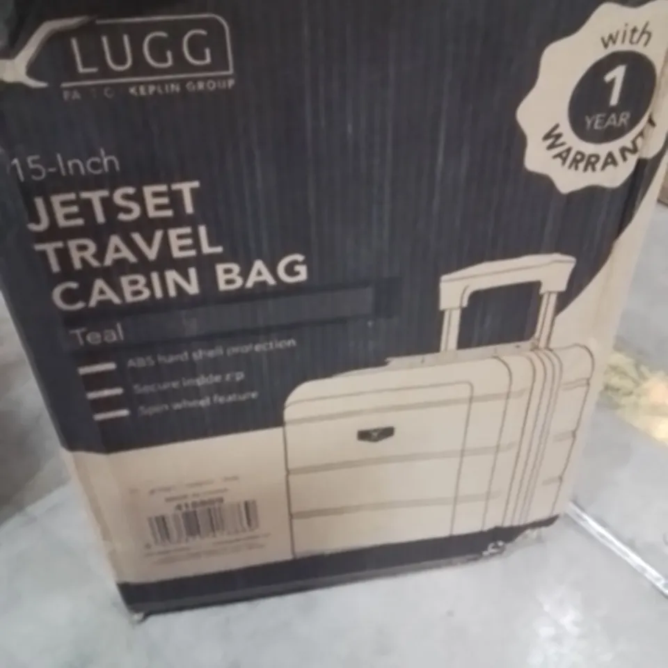 BOXED LUGG 15INCH JETSET TRAVEL CABIN BAG TEAL