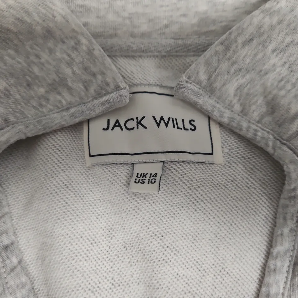 JACK WILLS GREY MARL SWEATSHIRT – UK 14 (US 10)