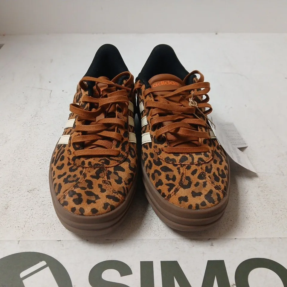 ADIDAS LEOPARD PRINT TRAINERS – SIZE 4