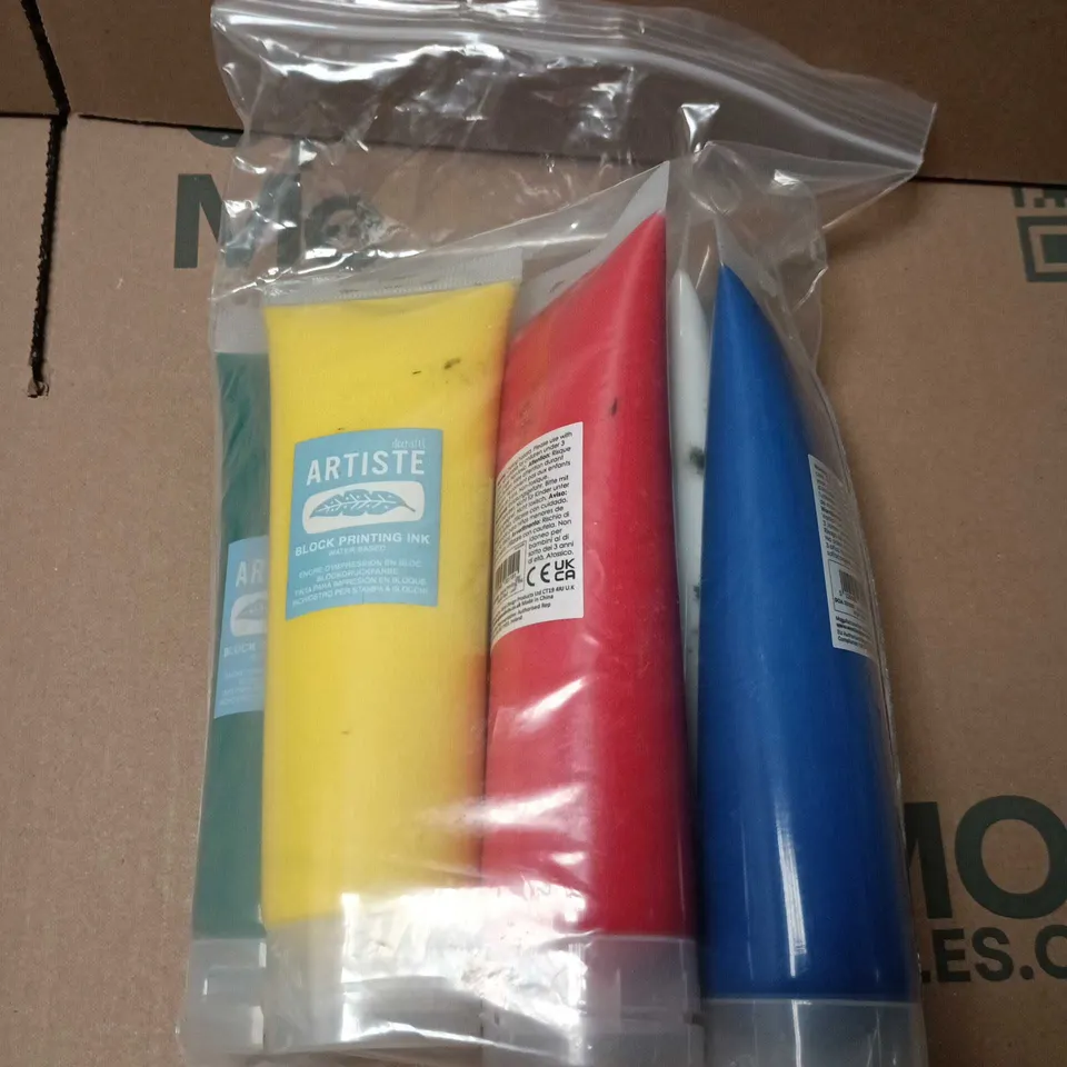 ARTISTE BLOCK PRINTING INK PACK - ASSORTED COLOURS 