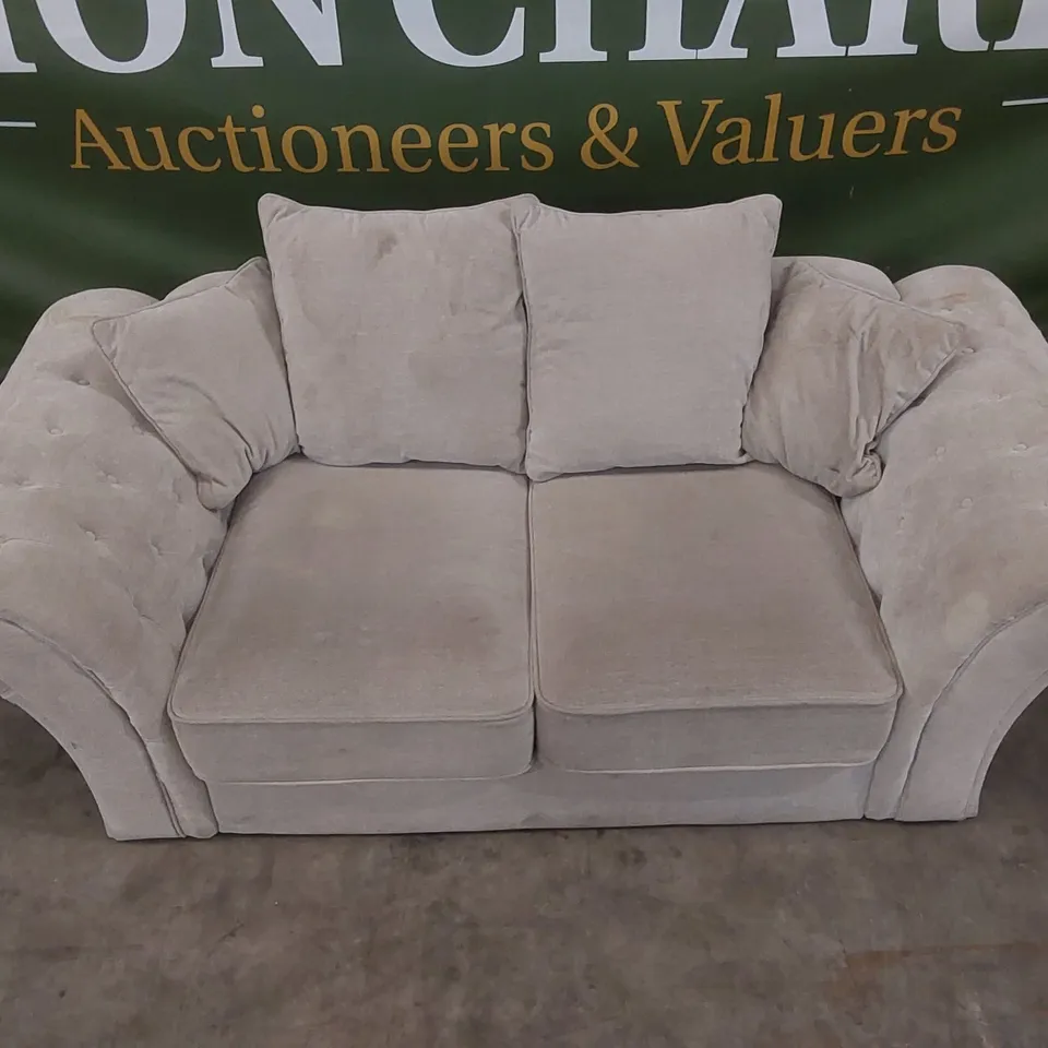 QUALITY DESIGNER WINDSOR 3 SEATER FABRIC UPHOLSTERED SCATTER BACK SOFA