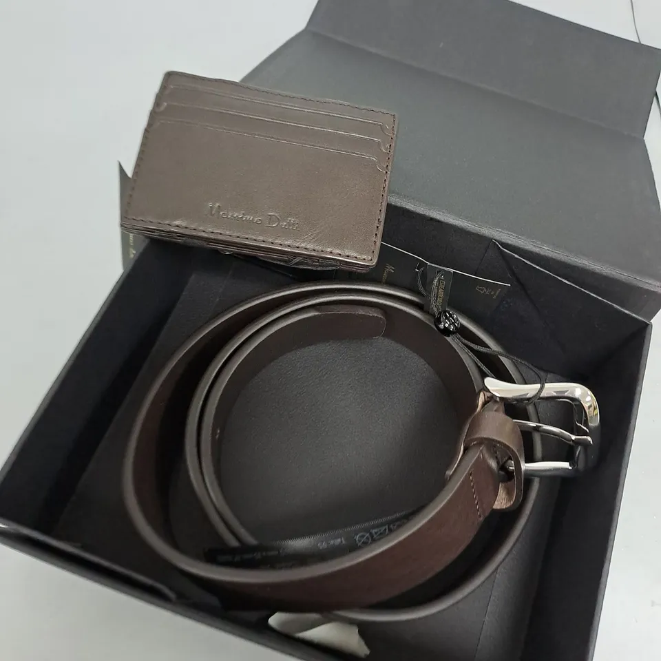 MASSIMO DUTTI LEATHER BELT AND BILLFOLD WALLET GIFT