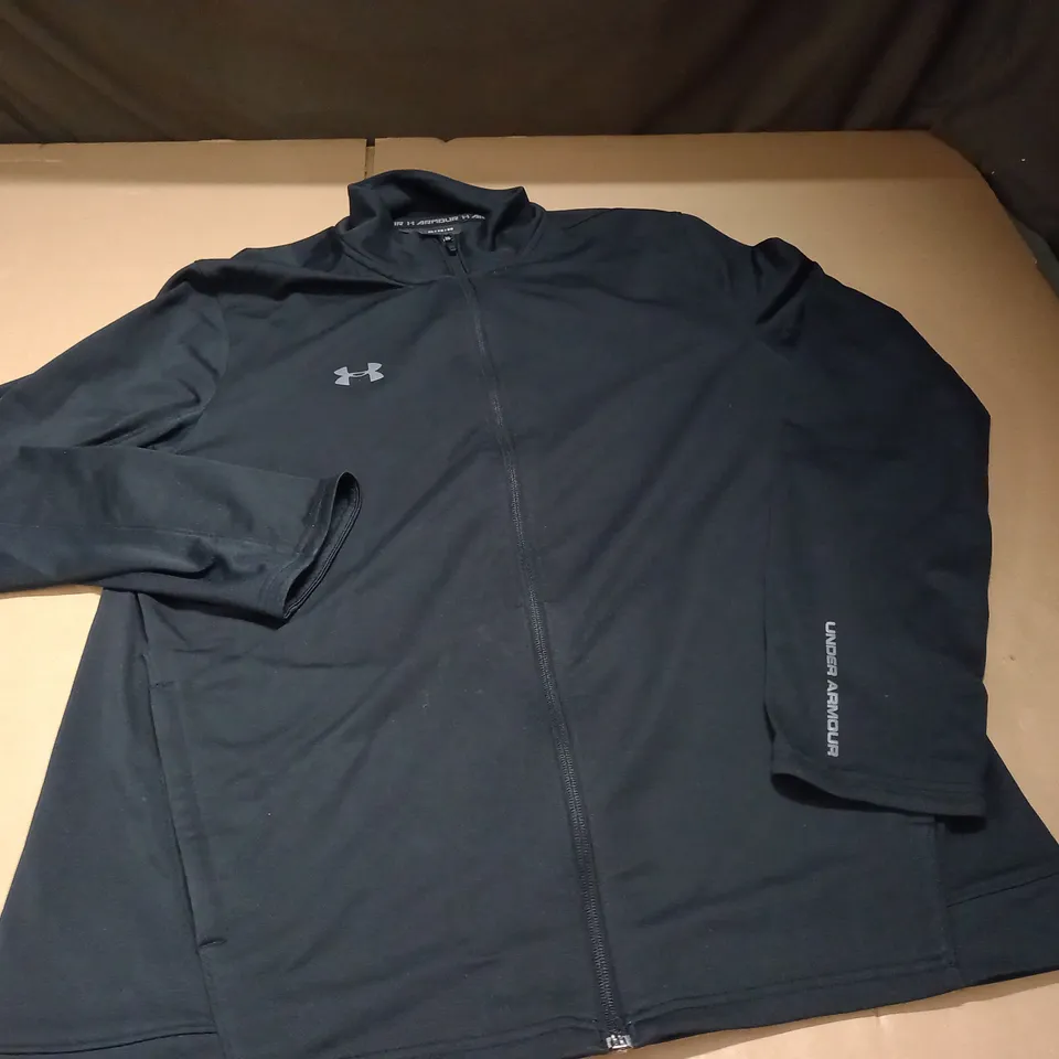 UNDER ARMOUR ZIP THROUGH JACKET IN BLACK - XL