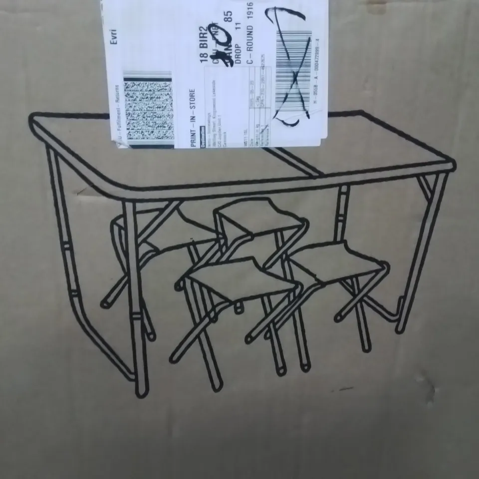 BOXED CAMPING TABLE AND CHAIR SET