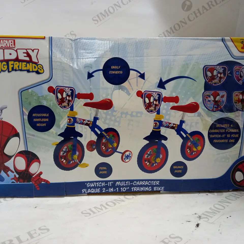 SPIDEY & HIS AMAZING FRIENDS 2-IN-1 10" TRAINING BIKE RRP £64.99