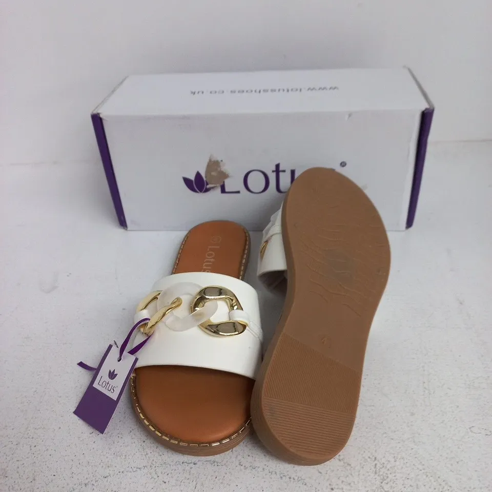 LOTUS WHITE SANDALS – UK4 (VERIFIED SIZE)