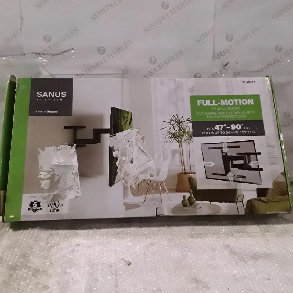 BOXED SANUS FULL MOTION TV WALL MOUNT FOR 47-90" TV'S - FLF325-B2
