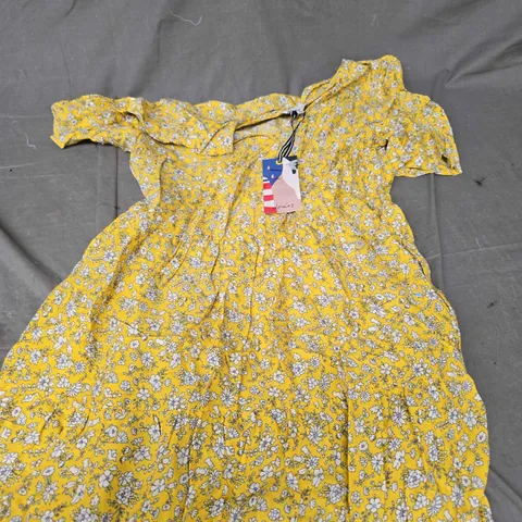JOULES MARA FLORAL DRESS IN YELLOW - 10