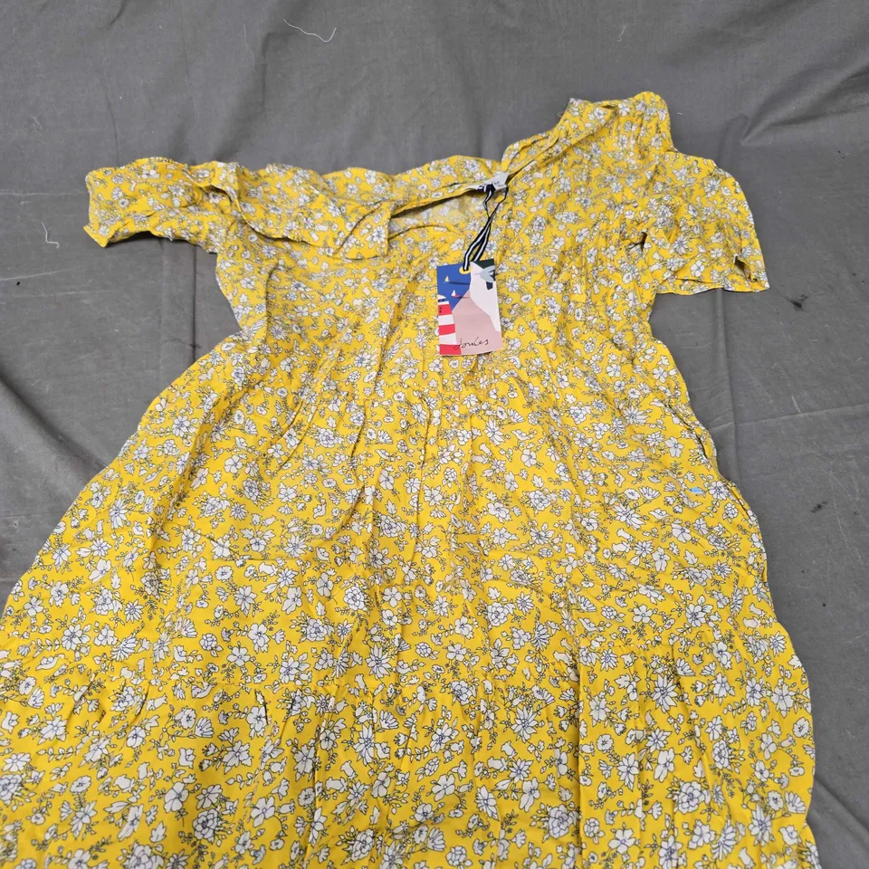 JOULES MARA FLORAL DRESS IN YELLOW - 10