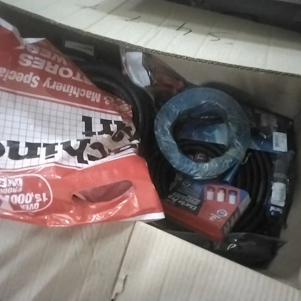 BOXED OF ASSORTED TOOLS AND ITEMS TO INCLUDE;FAN HEATER,TORX BIT SET,IMPACT SOCKET SET,ETC