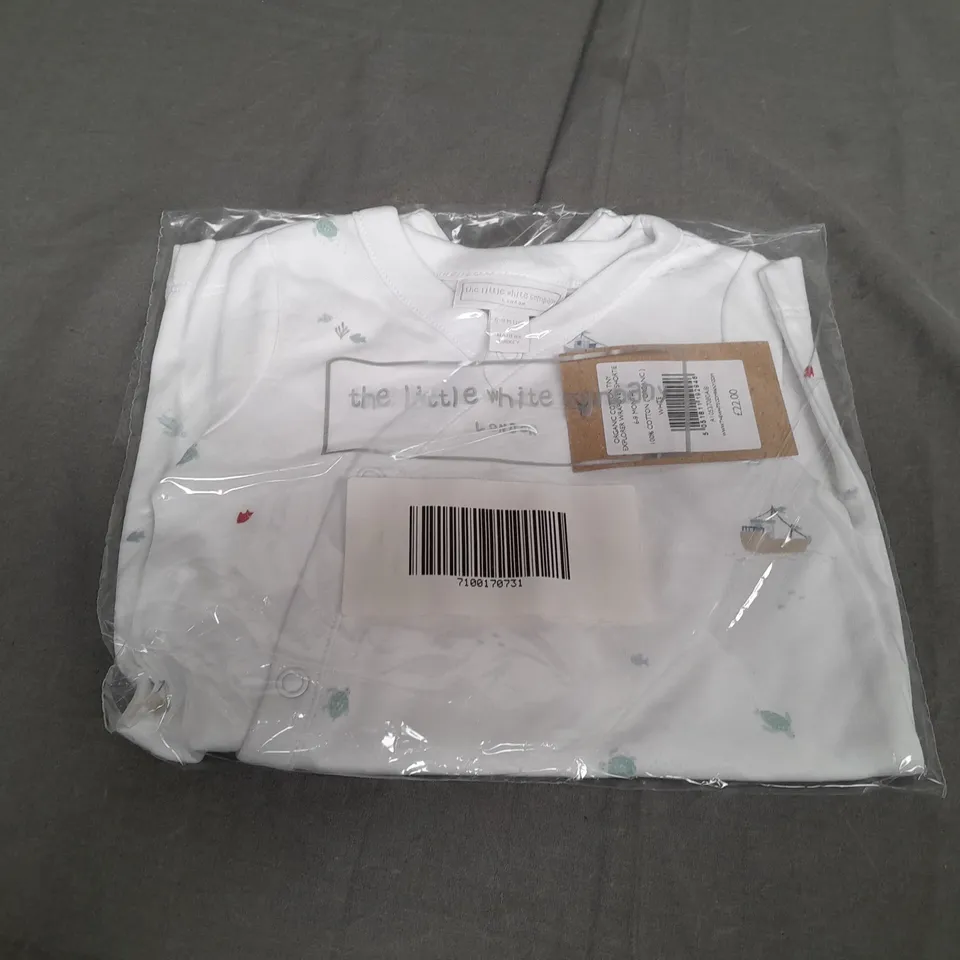 SEALED THE LITTLE WHITE COMPANY EXPLORER WRAPOVER SHORTIE - 6-9 MONTHS