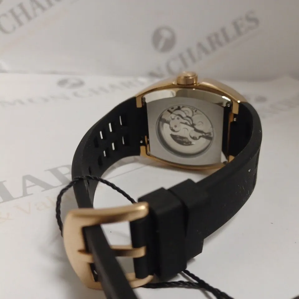 BOXED DESCHAMPS AND CP LUXURY AUTOMATIC WATCH - 3ATM WATER RESISTANT - RUBBER STRAP 