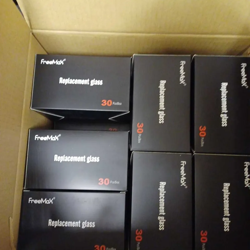LOT OF APPROX 177 FREEMAX GLASS REPLACEMENT 30PCS