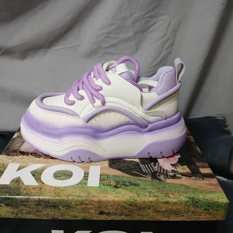 KOI NEON REEF PLATFORM TRAINERS - VIOLET, UK 3 