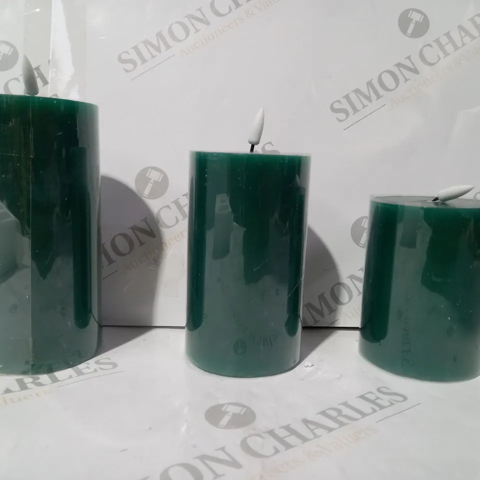 BOXED HOME REFLECTIONS SET OF 3 LED CANDLES 