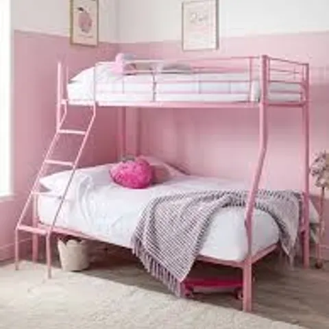BOXED DOMINO TRIO BED FRAME - PINK (2 BOXES)