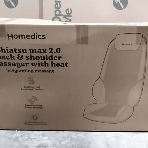 BOXED HOMEDICS SHIATSU MAX 2.0 BACK & SHOULDER MASSAGER WITH HEAT