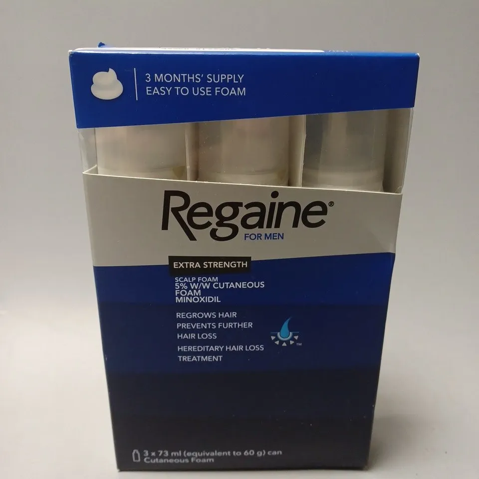 SEALED REGAINE MENS EXTRA STRENGTH SCALP FOAM 219ML