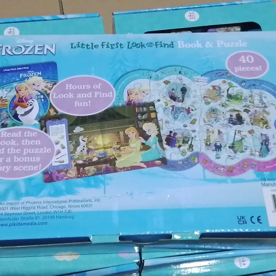 LOT OF 5 BRAND NEW DISNEY FROZEN BOOK AND PUZZLE SETS