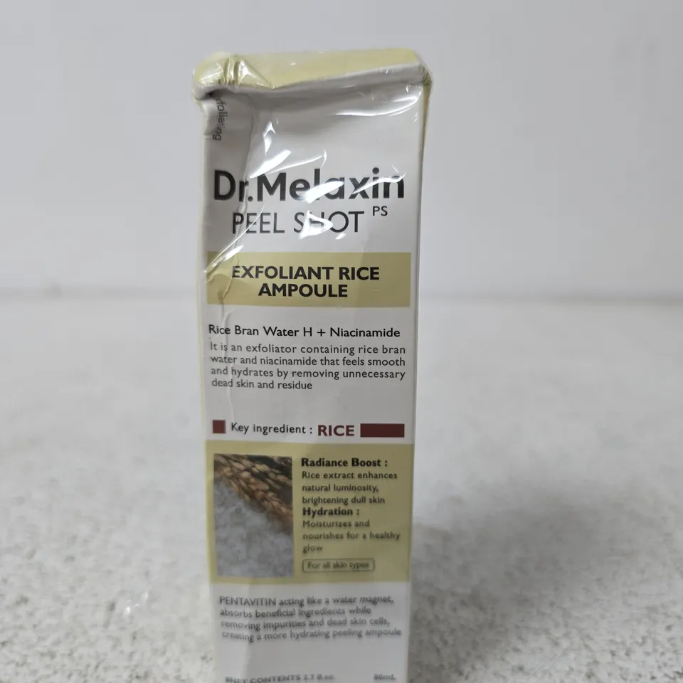 DR.MELAXIN PEEL SHOT EXFOLIATING WHITE RICE AMPOULE 80ML