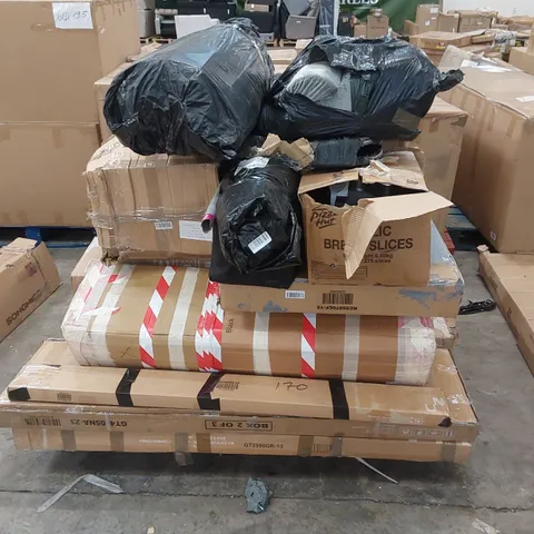 PALLET OF ASSORTED INCOMPLETE FURNITURE AND HOUSEHOLD ITEMS