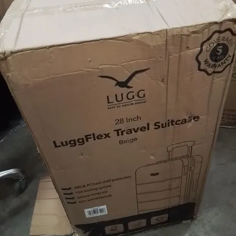 BOXED LUGG 28INCH LUGGFLEX TRAVEL SUITCASE BEIGE