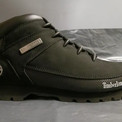 BOXED PAIR OF TIMBERLAND EURO SPRINT MID HIKER BOOTS IN BLACK UK SIZE 8