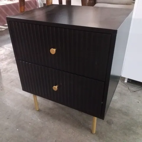 AIVIS 50CM W METAL BEDSIDE TABLE - BLACK