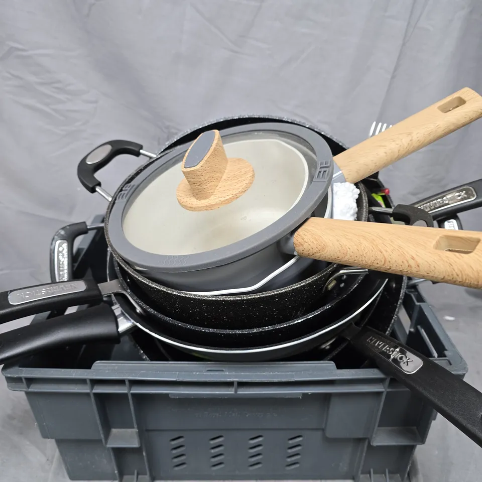 APPROXIMATELY 6 ASSORTED SAUCE PANS & FRYING PANS IN VARIOUS SIZES