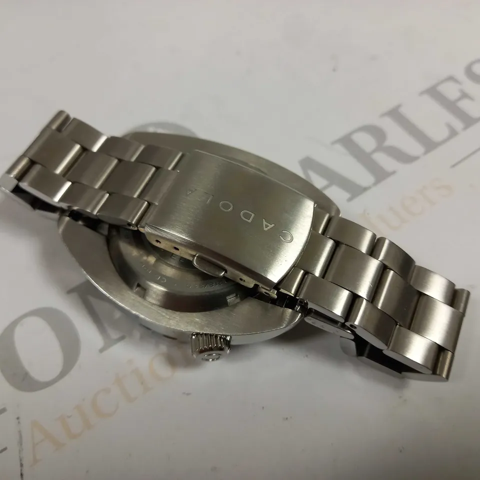 UNBOXED CADOLA STAINLESS STEEL AUTOMATIC MENS WRIST WATCH WITH GREEN FACE 