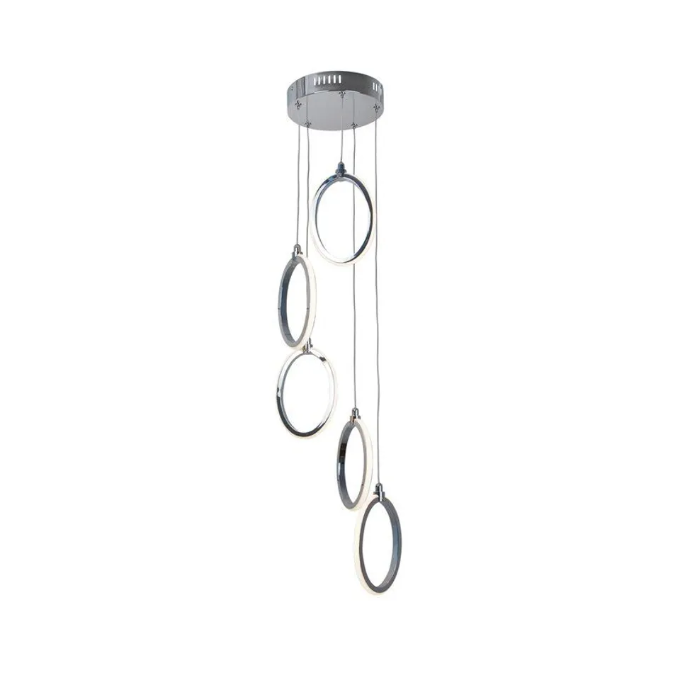 BOXED BRYTEN 5 LIGHT CLUSTER GEOMETRIC LED PENDANT 