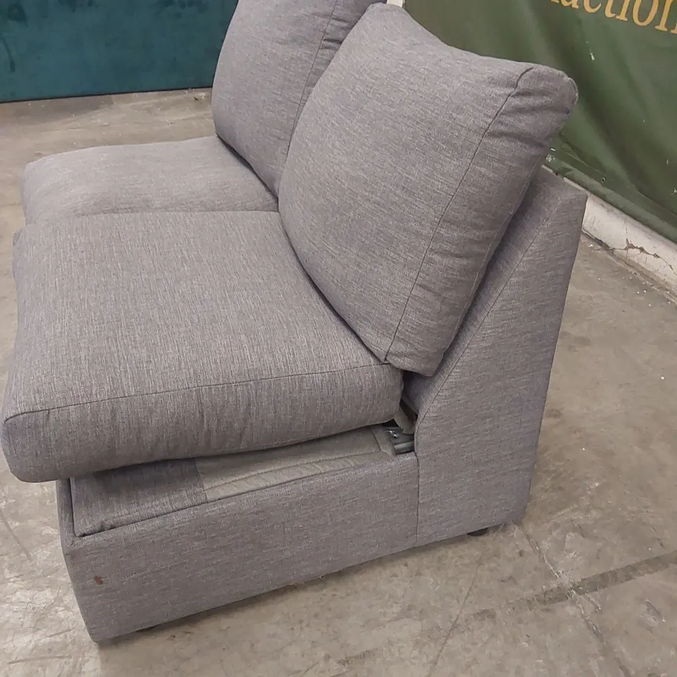 QUALITY DESIGNER GREY FABRIC SOFA BED SECTION