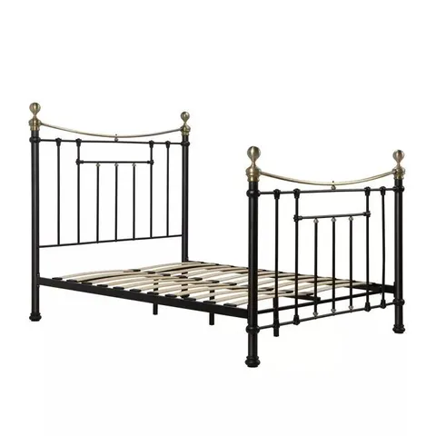 BOXED BIRLEA BRONTE KING SIZE BLACK METAL BED FRAME (3 BOXES)