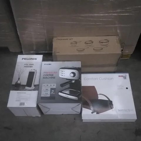 PALLET OF ASSORTED ITEMS INCLUDING FIMEI PRESSURE COFFE MACHINE,