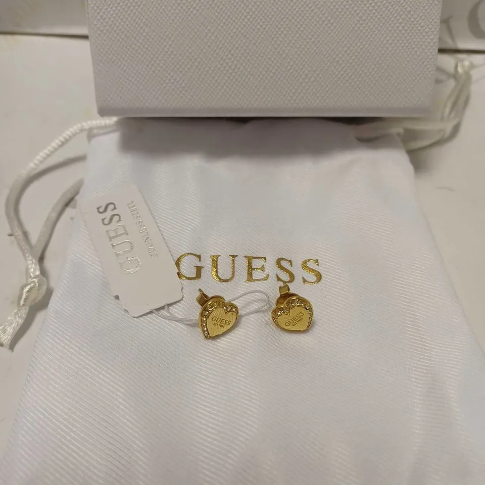 GUESS FINE HEART STUD EARRINGS  RRP £39