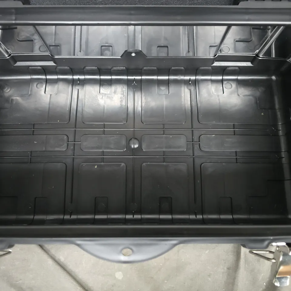 KAERD TOOL BOX – BLACK/GREY PLASTIC WITH TWIN TRANSPARENT LIDS