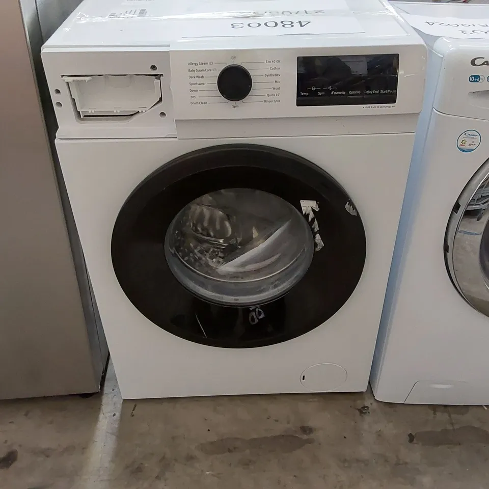 HISENSE WFQP6012EVM FREESTANDING 6 KG FRONT LOAD DURABLE INVERTER WASHING MACHINE-STEAM WASH-QUICK WASH-15 WASHING PROGRAMS-1200 RPM-WHITE-ENERGY RATING C [ENERGY CLASS C]