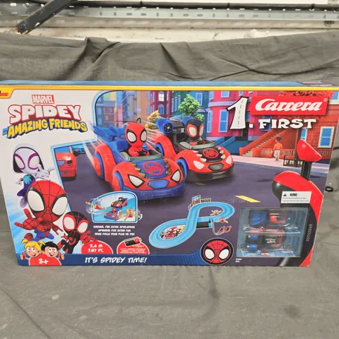 BOXED MARVEL SPIDEY AND HIS AMAZING FRIENDS CARRERA FIRST SET