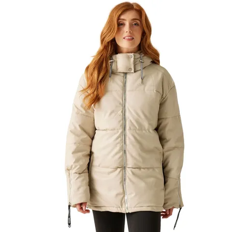 BRAND NEW REGATTA X CHRISTIAN LACROIX GALLICIAN BAFFLED PADDED JACKET IN EMBOSSED PEARL - SIZE 16