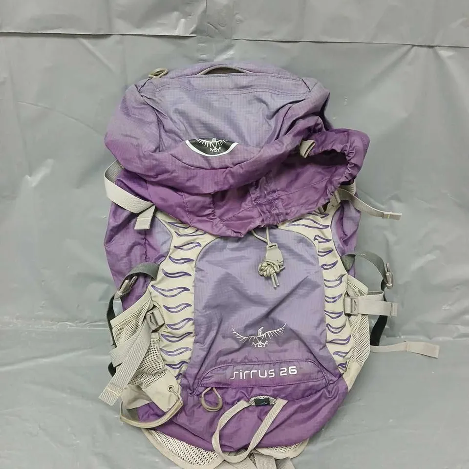 PURPLE OSPREY SIRRUS 26 H20 BACKPACK 