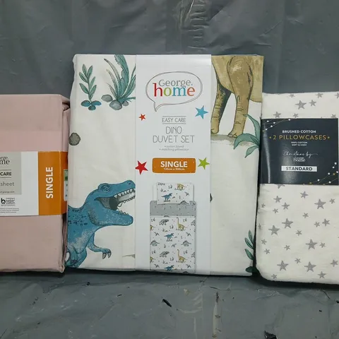 BOX OF APPROXIMATELY 10 ASSORTED BEDDING ITEMS IN VARIOUS STYLES, SIZES, AND COLOURS TO INCLUDE DUVET SETS AND PILLOWCASES, ETC - COLLECTION ONLY