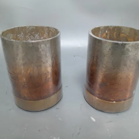MY HOME STORIES SET OF 2 OMBRE TEALIGHT CANDLE HOLDER