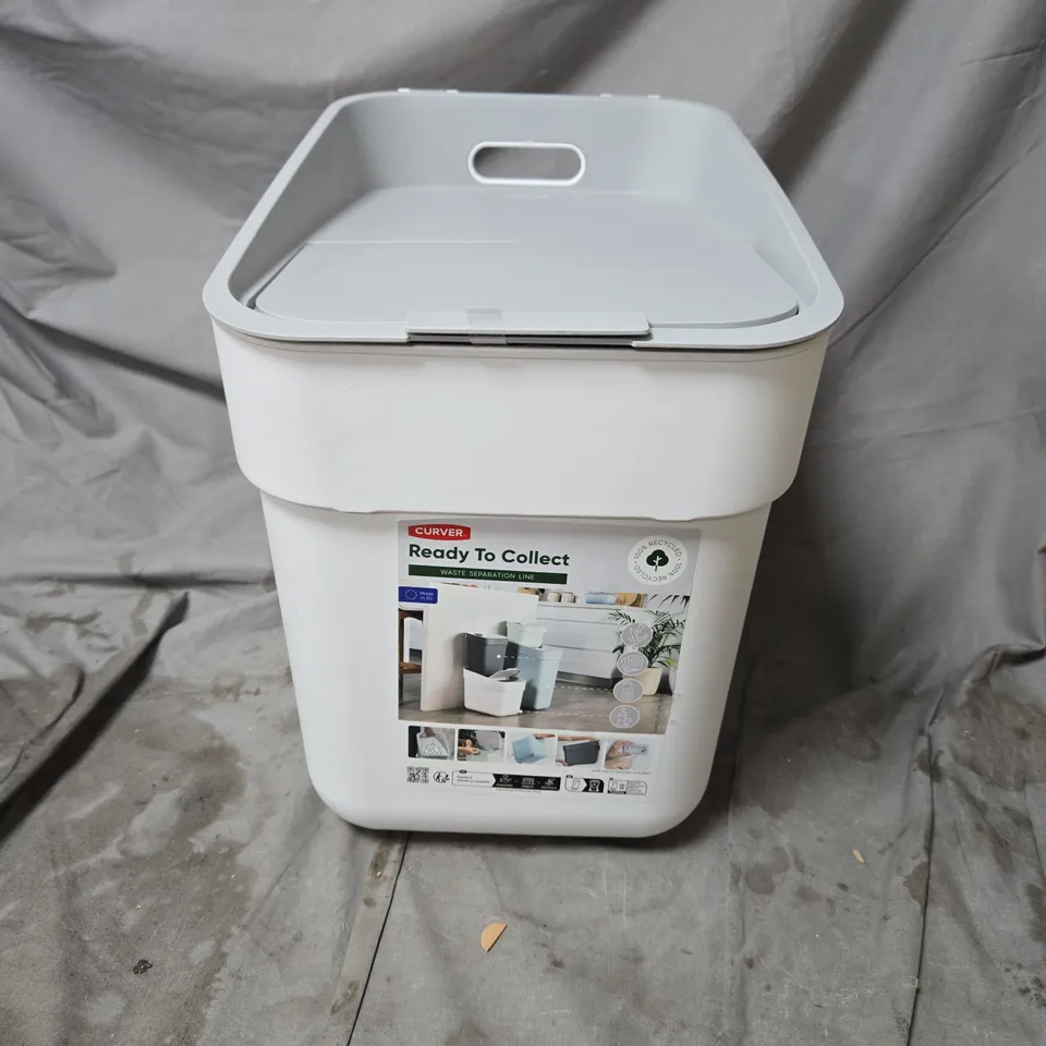 CURVER READY TO COLLECT WASTE SEPARATION BIN, WHITE
